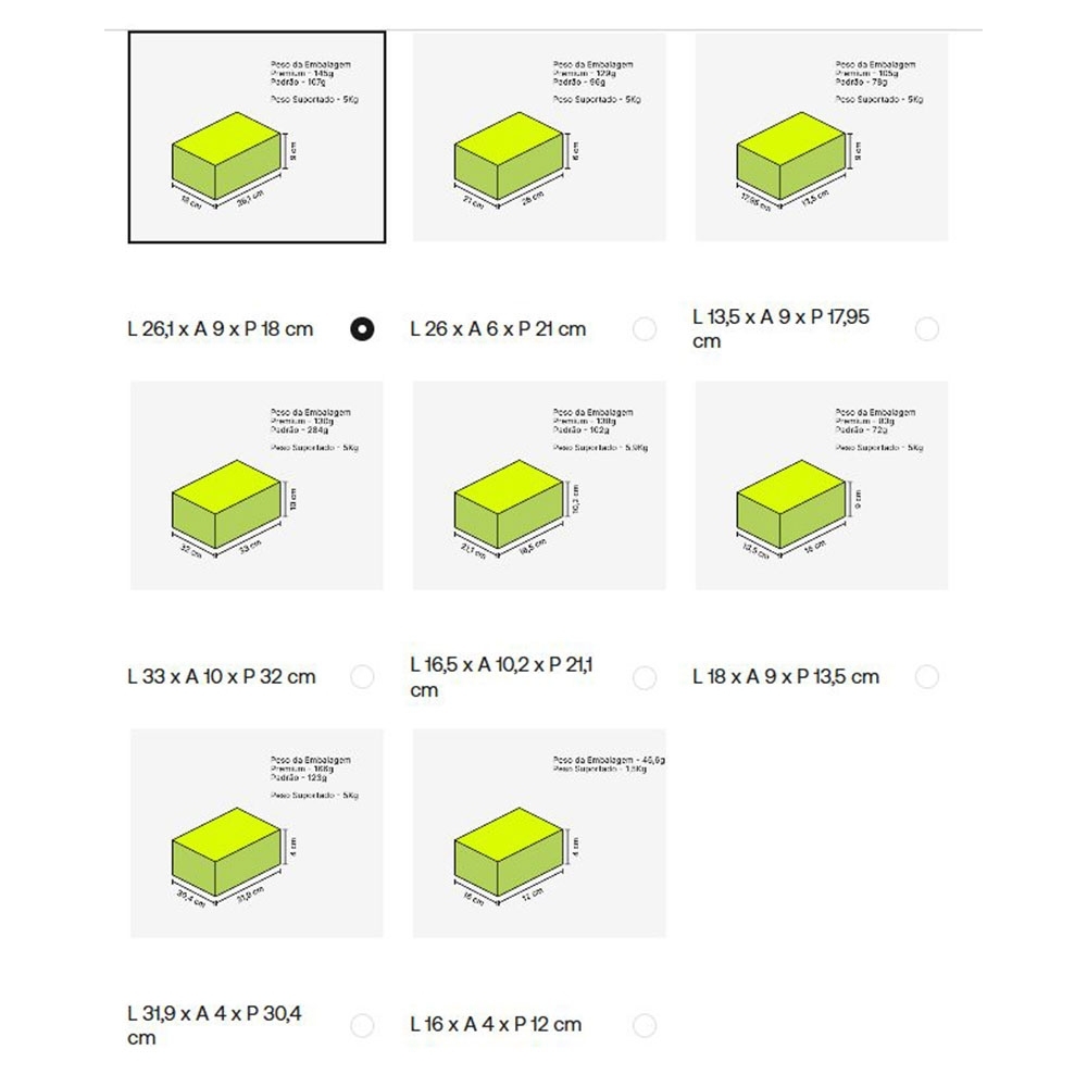Caixa Envio Personalizavel